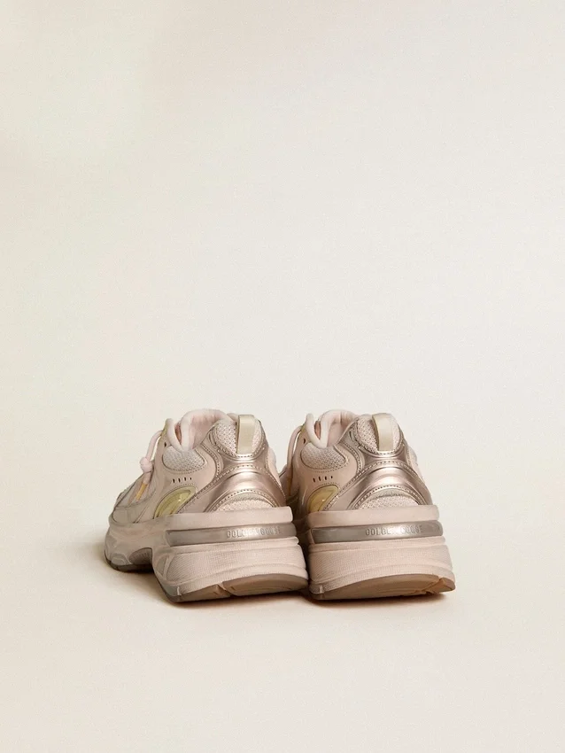 Lightstar da uomo con tomaia in pelle rosa e mesh e stella rosa
