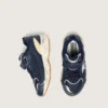 Lightstar Junior in pelle blu e mesh con stella in pelle grigia