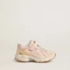 Lightstar Junior in pelle rosa e rete con stella in pelle rosa