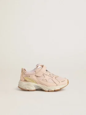 Lightstar Junior in pelle rosa e rete con stella in pelle rosa