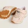 Lightstar Junior in pelle rosa e rete con stella in pelle rosa