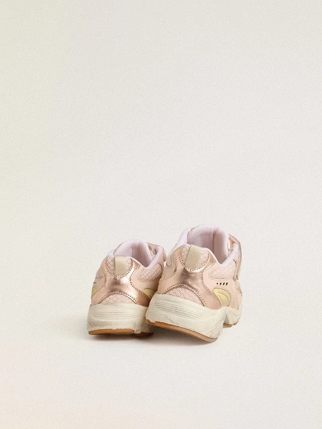 Lightstar Junior in pelle rosa e rete con stella in pelle rosa