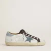 LTD Super-Star da donna con stella in pelle scamosciata azzurra e linguetta sul tallone in tela azzurra