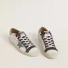 LTD Super-Star da donna con stella in pelle scamosciata azzurra e linguetta sul tallone in tela azzurra
