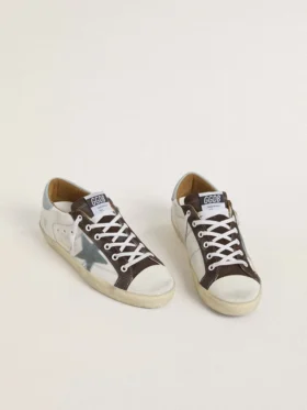 LTD Super-Star da donna con stella in pelle scamosciata azzurra e linguetta sul tallone in tela azzurra