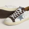 LTD Super-Star da donna con stella in pelle scamosciata azzurra e linguetta sul tallone in tela azzurra