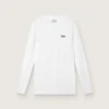 Maglia sportiva da uomo a maniche lunghe bianca
