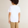 Maglietta bianca da bambino con stampa Golden multicolore