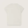 Maglietta da bambina Journey in jersey di cotone bianco con borchie argentate