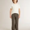 Maglietta da bambino color crema con logo in rilievo