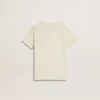 Maglietta da bambino color crema con logo in rilievo