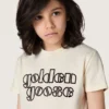 Maglietta da bambino Journey in jersey di cotone bianco con logo