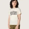 Maglietta da bambino Journey in jersey di cotone bianco con logo