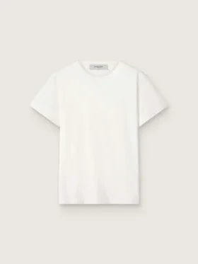 Maglietta da donna slim fit effetto consumato, colore bianco