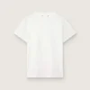 Maglietta da donna slim fit effetto consumato, colore bianco