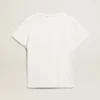 Maglietta da donna slim fit effetto consumato, colore bianco