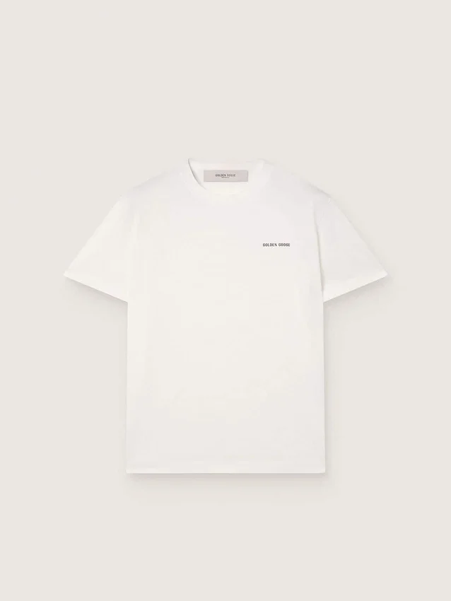 Maglietta da uomo in jersey di cotone bianco vintage