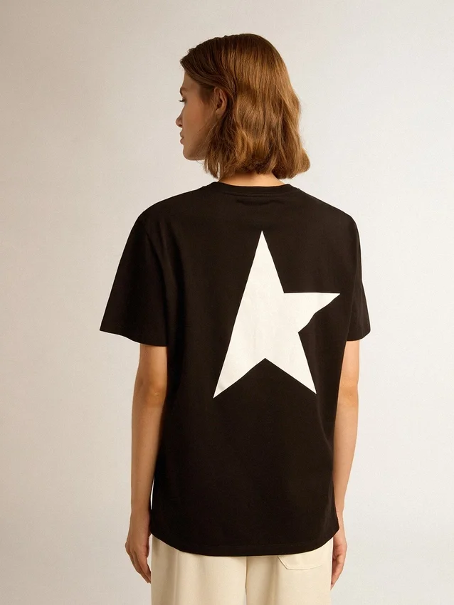 Maglietta della Star Collection con logo e stella bianchi a contrasto