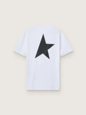 Maglietta della Star Collection con logo e stella neri a contrasto