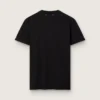 T-shirt da donna dal taglio regolare con effetto consumato, in nero