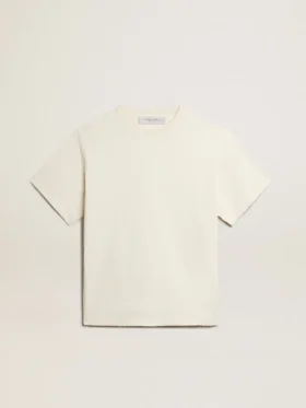 Maglietta in bianco invecchiato con logo rovesciato sul retro - Capsule in jersey