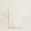 Maglietta in bianco invecchiato con logo rovesciato sul retro - Capsule in jersey