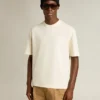 Maglietta in bianco invecchiato con logo rovesciato sul retro - Capsule in jersey