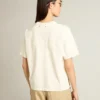 Maglietta in bianco invecchiato con logo rovesciato sul retro - Capsule in jersey
