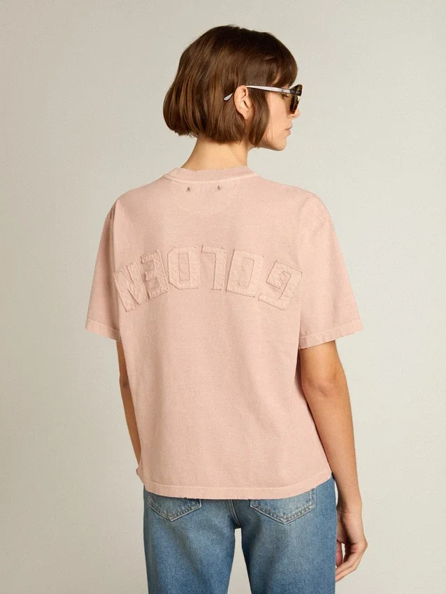 Maglietta rosa cipria con logo rovesciato sul retro - Capsule Jersey