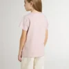 Maglietta rosa da bambina con stampa bianca