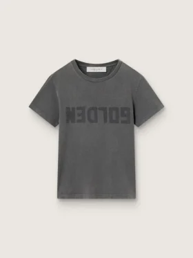 Maglietta slim fit dall’effetto consumato in grigio antracite