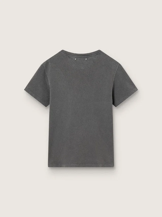Maglietta slim fit dall’effetto consumato in grigio antracite