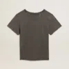 Maglietta slim fit dall’effetto consumato in grigio antracite