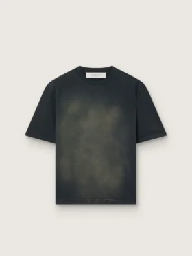 Maglietta unisex in jersey di cotone nero con logo ricamato