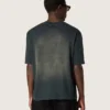Maglietta unisex in jersey di cotone nero con logo ricamato