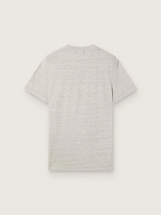 Maglietta unisex in jersey grigio melange con stampa bandiera