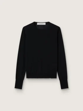 Maglione da donna a girocollo in lana nera