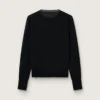 Maglione da donna a girocollo in lana nera
