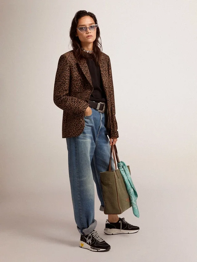 Maglione da donna a girocollo in lana nera