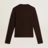 Maglione da donna a girocollo in misto lana con bottoni dorati
