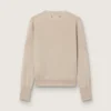 Maglione da donna in lana merino marrone chiaro