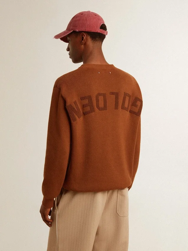 Maglione da uomo a girocollo con logo sul retro