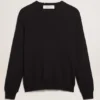 Maglione da uomo a girocollo in cotone blu scuro