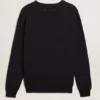 Maglione da uomo a girocollo in cotone blu scuro