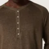 Maglione da uomo a maniche lunghe in jersey di lino color tartaruga