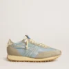 Marathon da donna con tomaia in nylon azzurro e stella blu pastello