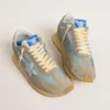 Marathon da donna con tomaia in nylon azzurro e stella blu pastello