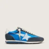 Marathon da uomo con tomaia in nylon blu e stella bianca