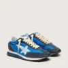 Marathon da donna con tomaia in nylon blu e stella bianca