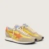 Marathon da donna con tomaia in nylon giallo e stella arancione